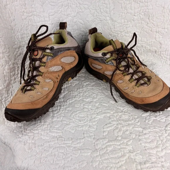 Merrell Chameleon Arc Ventilator Hiking Shoes Tan Lime Sz 8 Women’s - Picture 7 of 11